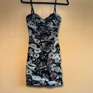 Strapless Floral Minidress